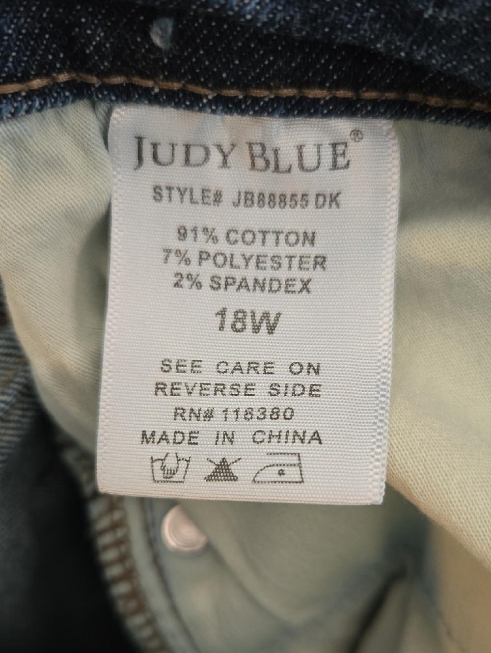 Judy Blue High Waist Tummy Control Flare Jeans Size 18 - Picture 5 of 5